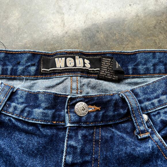 Super baggy Vintage Y2K Webs Blue‎ Jeans - Picture 6 of 7
